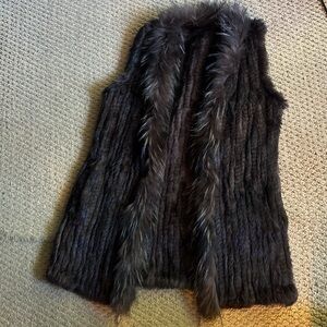 Long Dark Brown Fur Vest – Chic Layering Piece